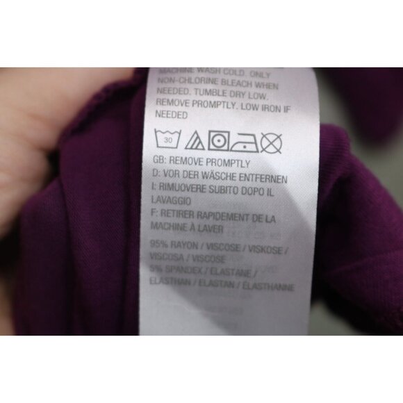 LOGO by Lori Goldstein 3/4 Sleeve Purple Tunic-Pockets-Size 1X - Picture 8 of 11
